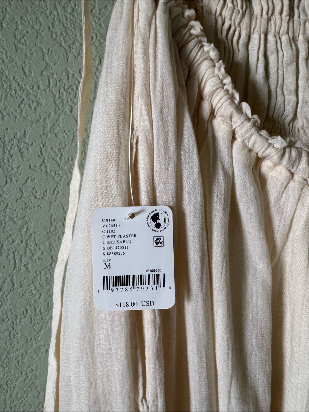 Free People-Cream Spaghetti Strap Sundress - Picture 7 of 7